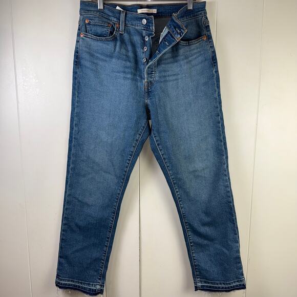 LEVI'S WEDGIE STRAIGHT JEANS Frayed Hem Size‎ 32 - Picture 1 of 7